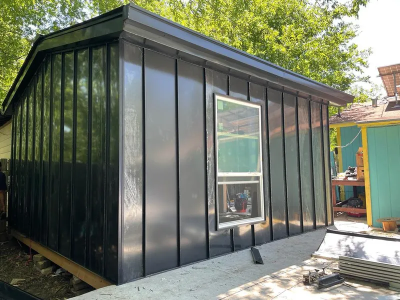 Black standing seam metal wall panels for Metal Roof Installation in Whiteland