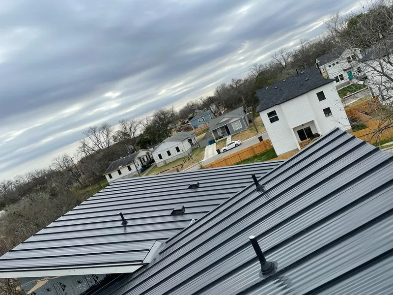 Standing seam metal roof panels with vents for Skylight Repair in Whiteland